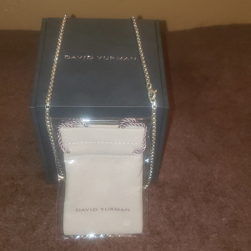 David yurman medium box chain necklace silver